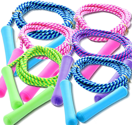 Adjustable Size Colorful Jump Rope for Kids and Teens - Outdoor Indoor