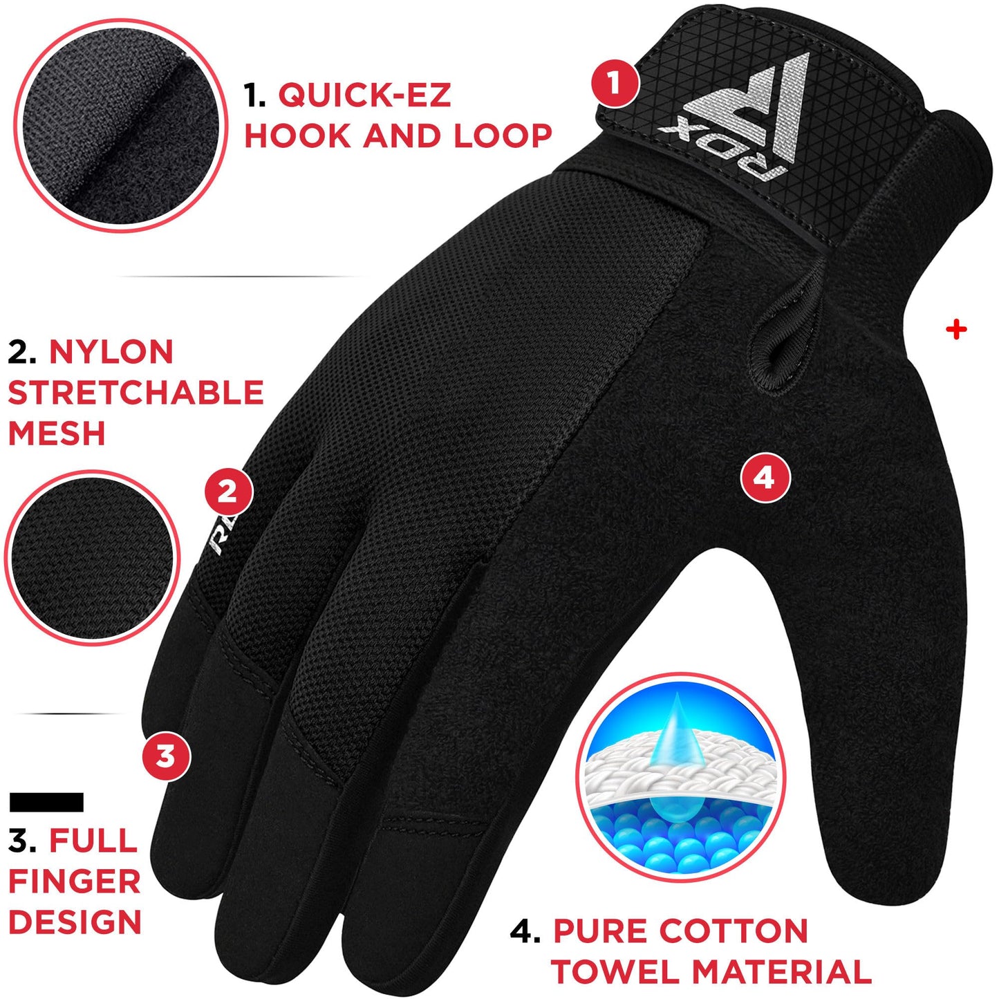 Weight Lifting Gloves Gym Workout, Full Finger Touch Screen