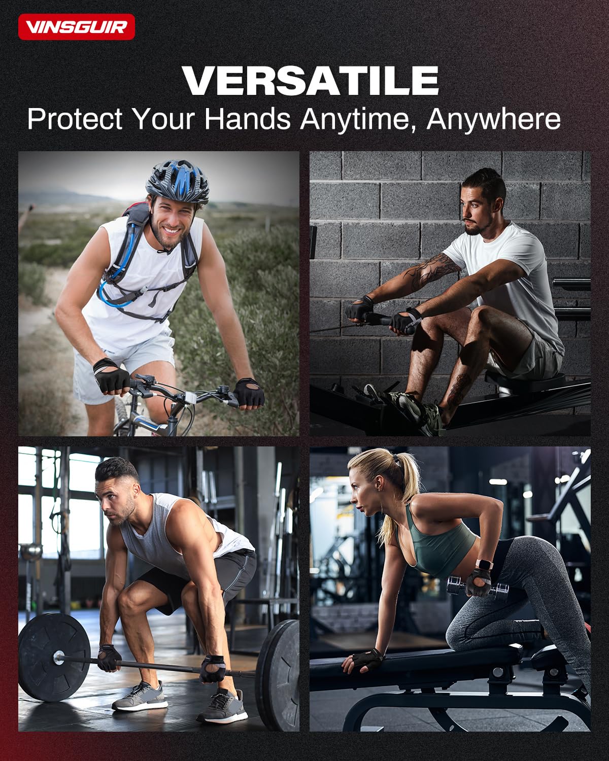 Workout Gloves for Men and Women, Weight Lifting Gloves with Excellent Grip