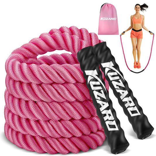 Weighted Jump Rope for Women, 1.5LB Adult Skipping Rope for Fitnes