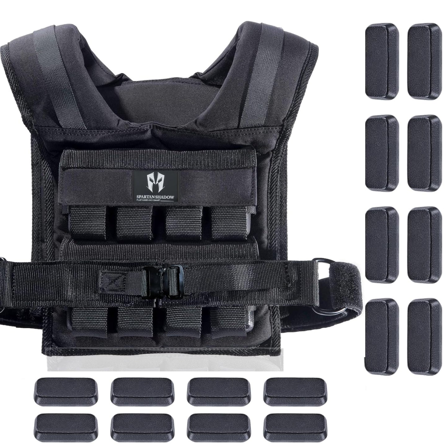 Adjustable Weighted Vest 40 lbs with iron weights. Weighted vest men 40lbs.