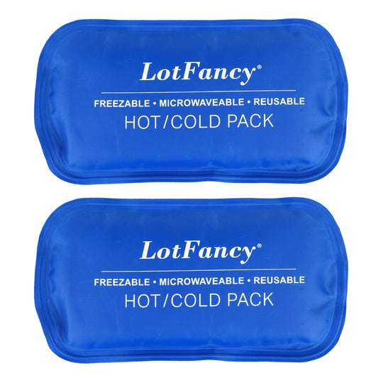 LotFancy Gel Ice Packs, 2pc Reusable Hot Cold Pack for Therapy, Heating Cooling Gel Pad