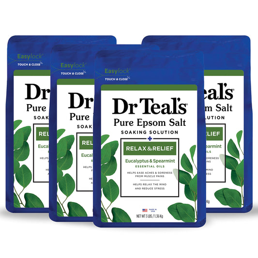 Pure Epsom Magnesium Salt Soak, Relax & Relief with Eucalyptus and Spearmint