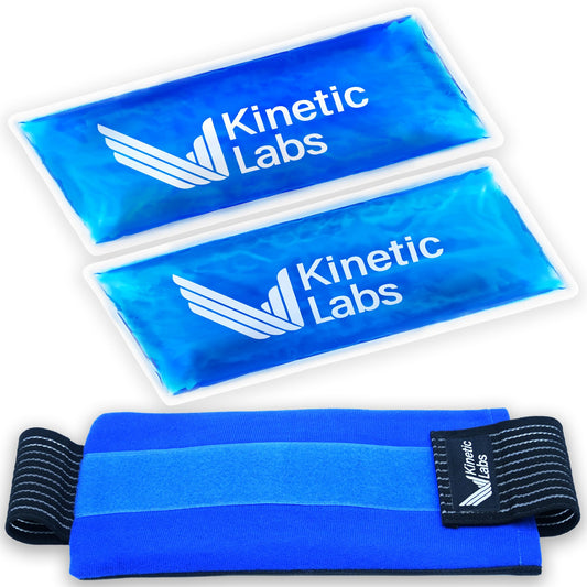 Reusable Ice Pack Wrap with Extra Gel Pack by Kinetic Labs - HSA FSA Eligible Hot