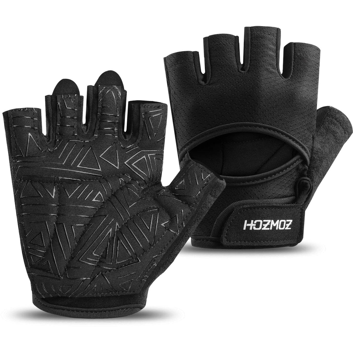 Ventilated Weight Lifting Gloves, Thick Padded Gym Gloves for Women Men