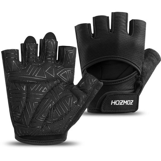 Ventilated Weight Lifting Gloves, Thick Padded Gym Gloves for Women Men