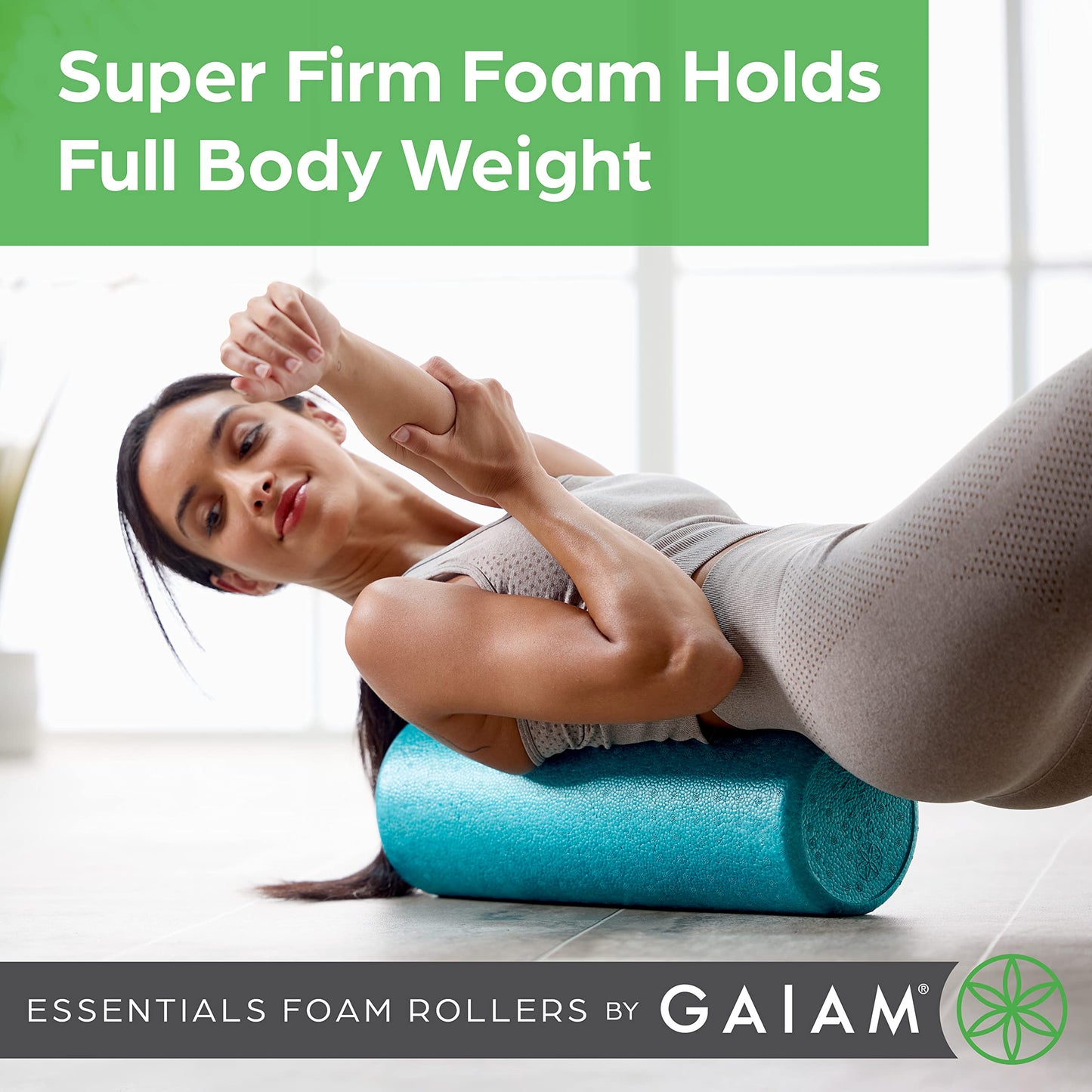 Gaiam Essentials Foam Roller, High Density, 18 Inch, Black