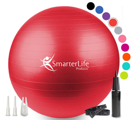 Workout Exercise Ball for Fitness, Yoga, Balance, Stability, or Birthing