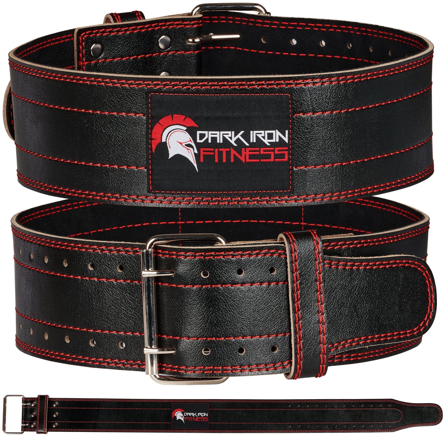 Dark Iron Fitness Weight Lifting Belt for Men & Women - 100% Leather Belts